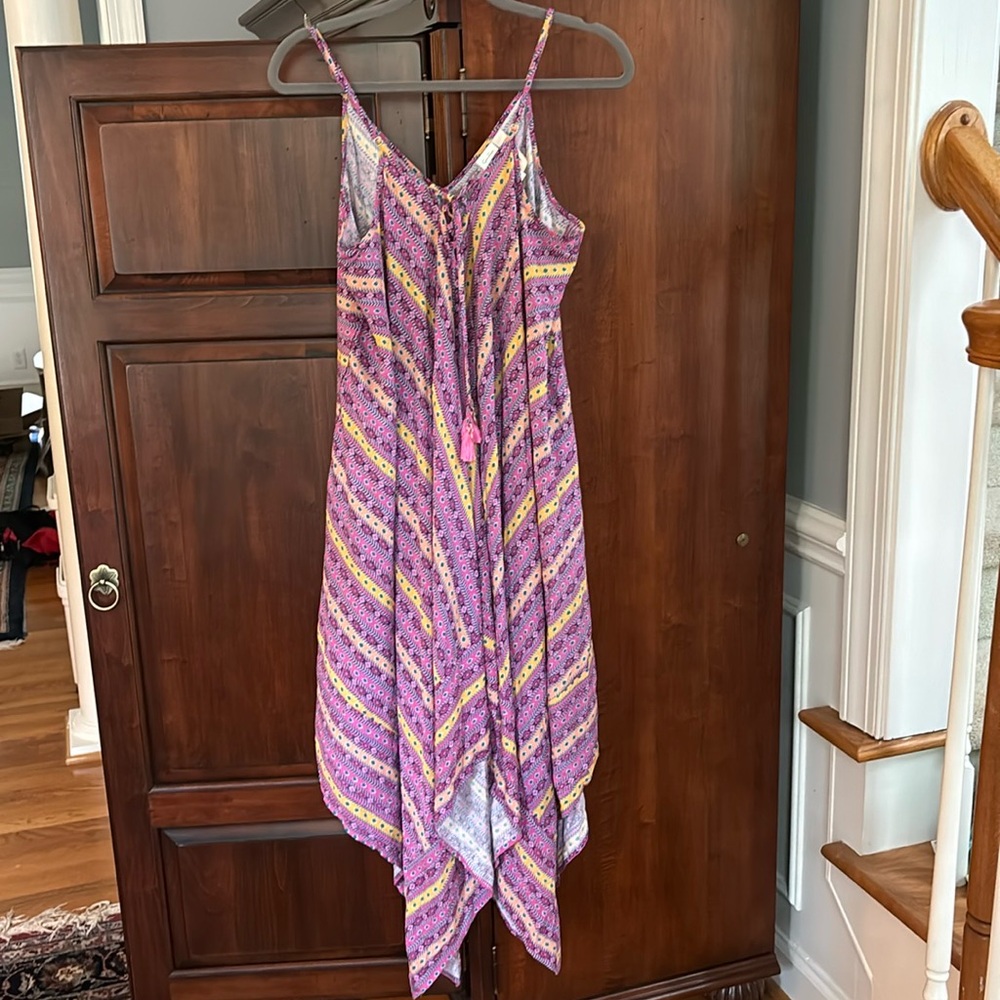 NWT Jessica Simpson Tulip Lace Up Asymmetrical Dress Swim Coverup - Picture 6 of 9